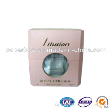 Cardboard Perfume Packing Box with Round Window